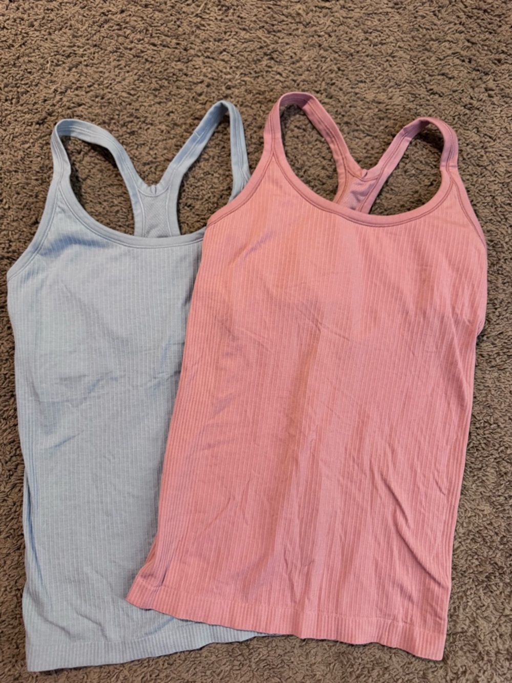 Lululemon Ebb To Street Tank II - Pink & Light Blue size 6